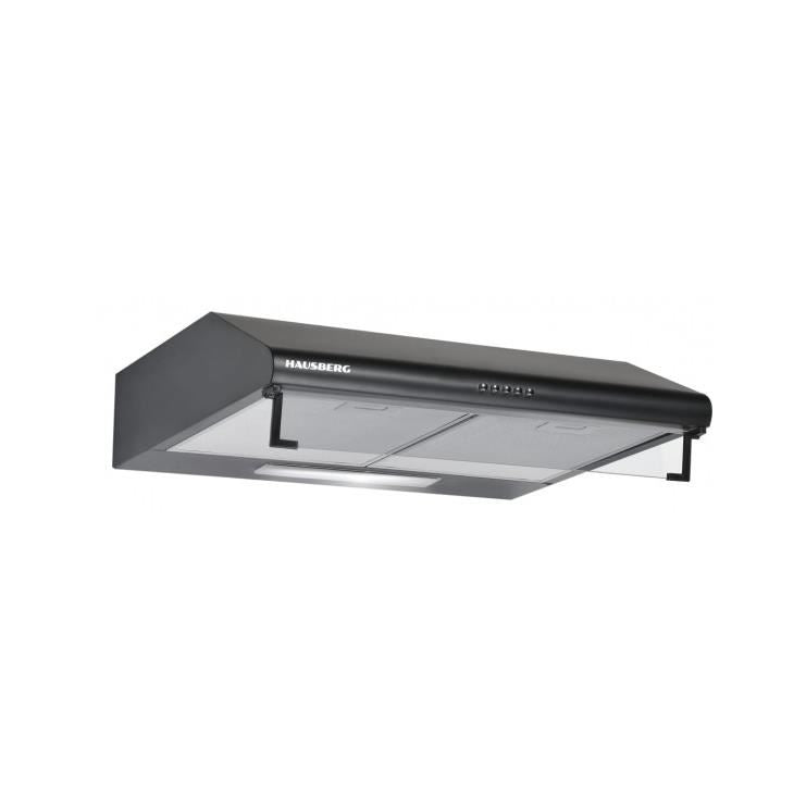 Hota traditionala Hausberg HB-1225NG, Putere de absorbtie 280m3/h, 2 motoare, 60 cm, Negru