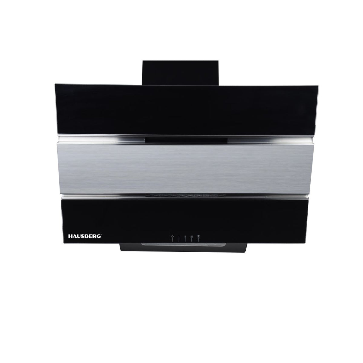 Hota Incorporabila decorativa Hausberg HB-1825NG, 60 cm, putere de absorbtie 450m3/h, Filtru aluminiu, Negru