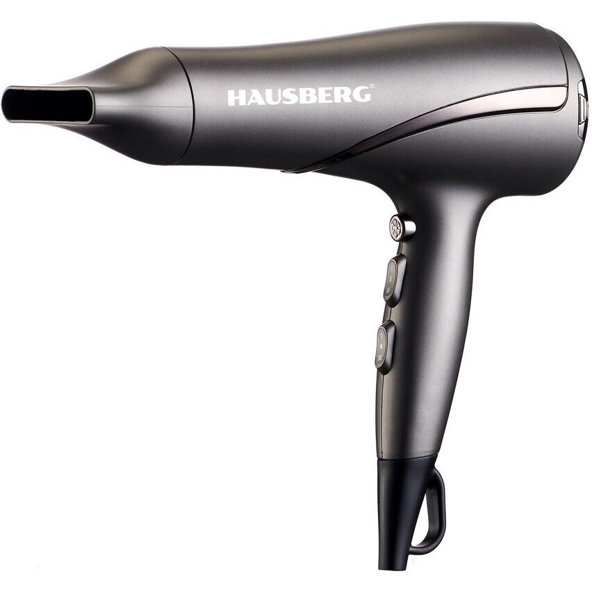 Uscator de par HAUSBERG HB-24GR, 1800 W - 2200 W, 2 viteze, 3 setari temperatura, functie uscare rapida, gri