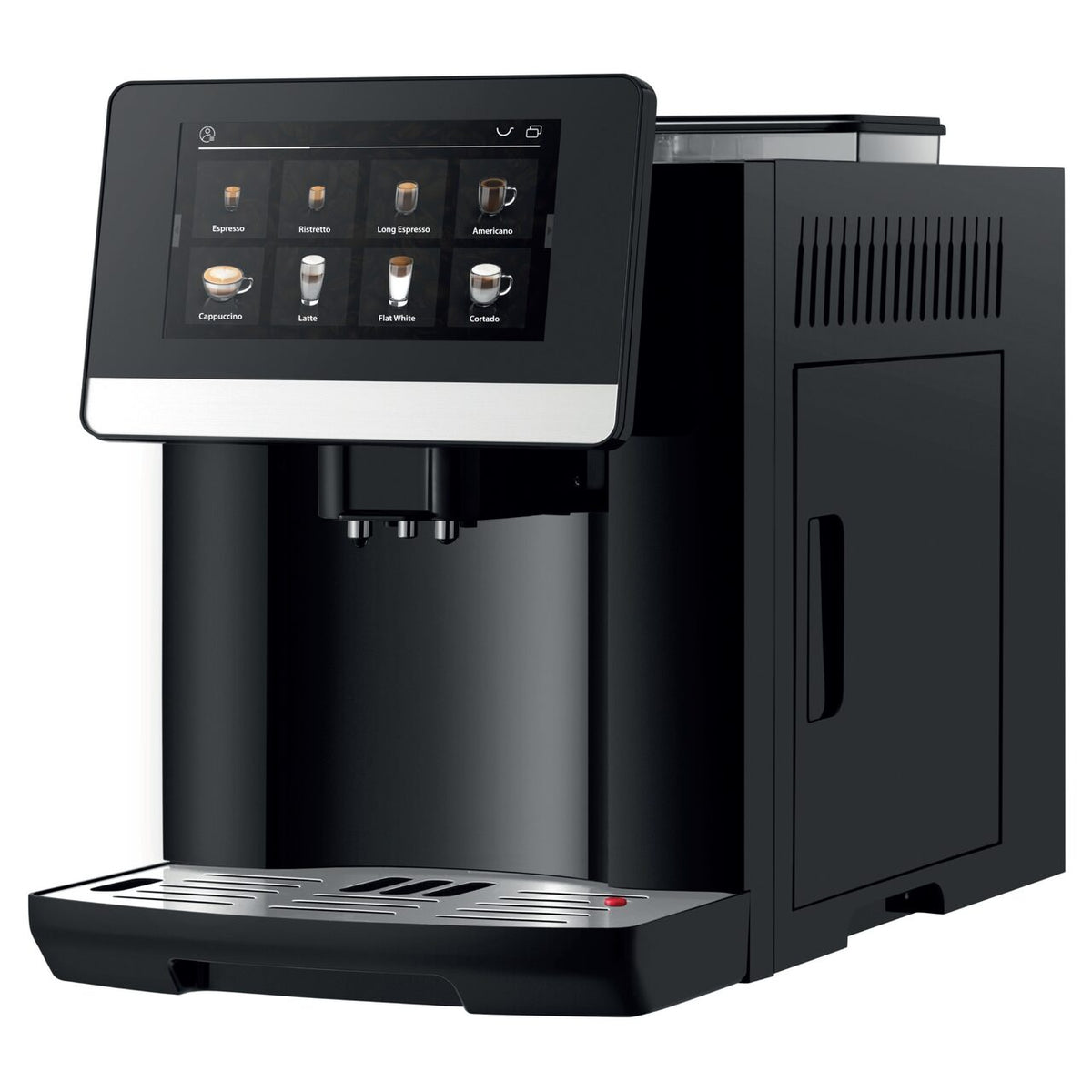 Espressor automat profesional HAUSBERG HB-3770, sistem de lapte LatteGo, 19 bauturi, 19 bar, display digital TFT, filtru AquaClean, rasnita ceramica, optiune cafea macinata, functie MEMO 10 profiluri, Negru