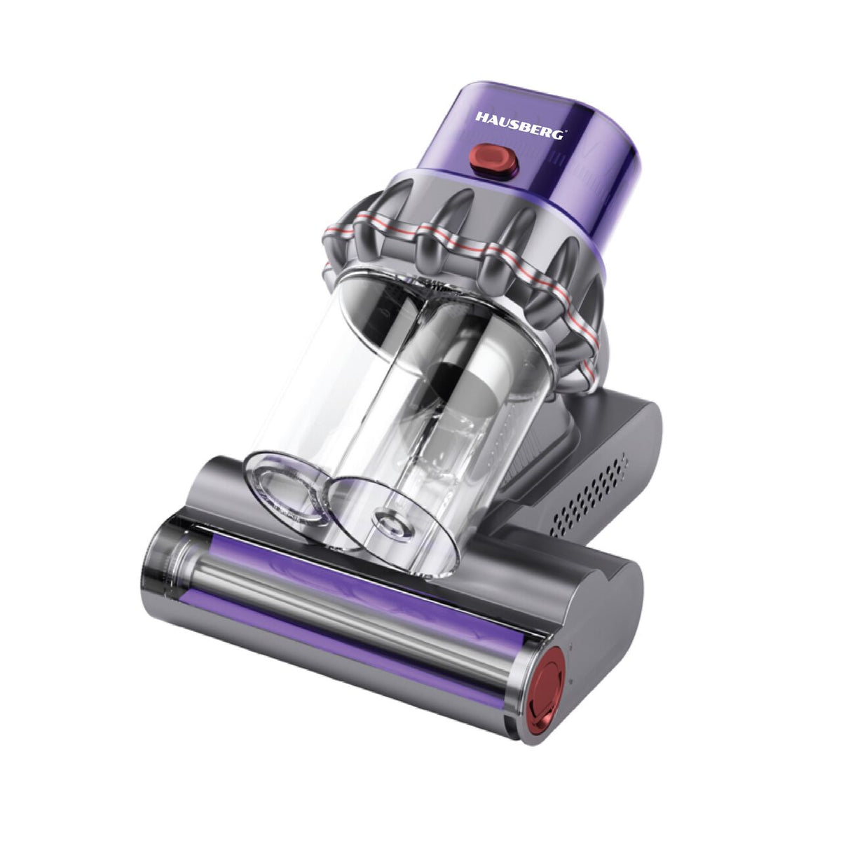 Aspirator UV antiacarieni cu afisaj digital multifunctional HAUSBERG HB-2022MV, 400-600W, sterilizare UV, ioni negativi, purificare cu ultrasunete, Mov-Gri