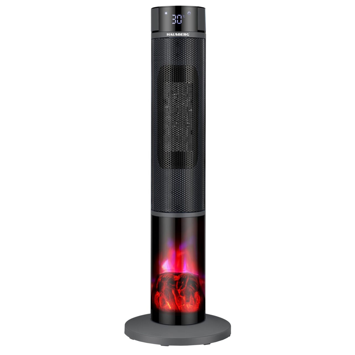 Semineu Electric Digital Tip Turn HAUSBERG HB-8228NG, 2000W, efect de flacara, protectie la rasturnare, termostat, telecomanda