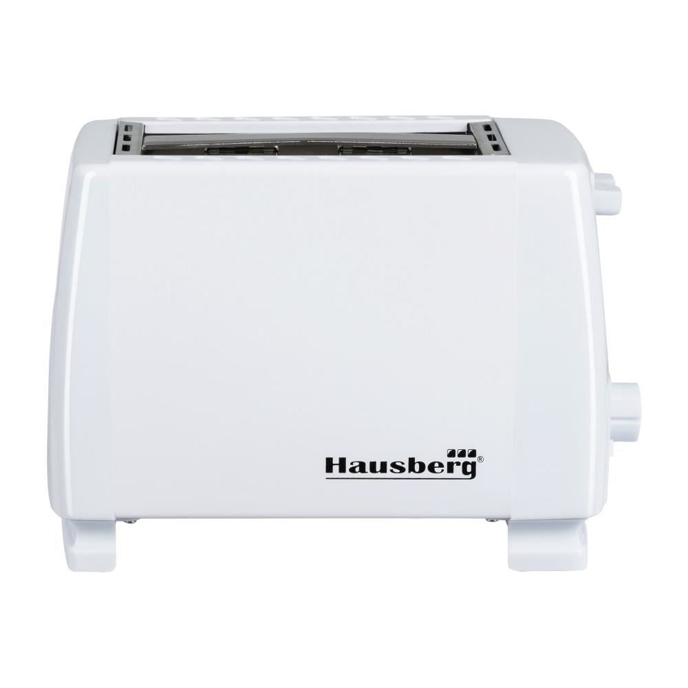 Prajitor de paine HAUSBERG HB-150AB, 750W, 7 setari, 2 felii, oprire automata, picioare anti-alunecare, Alb