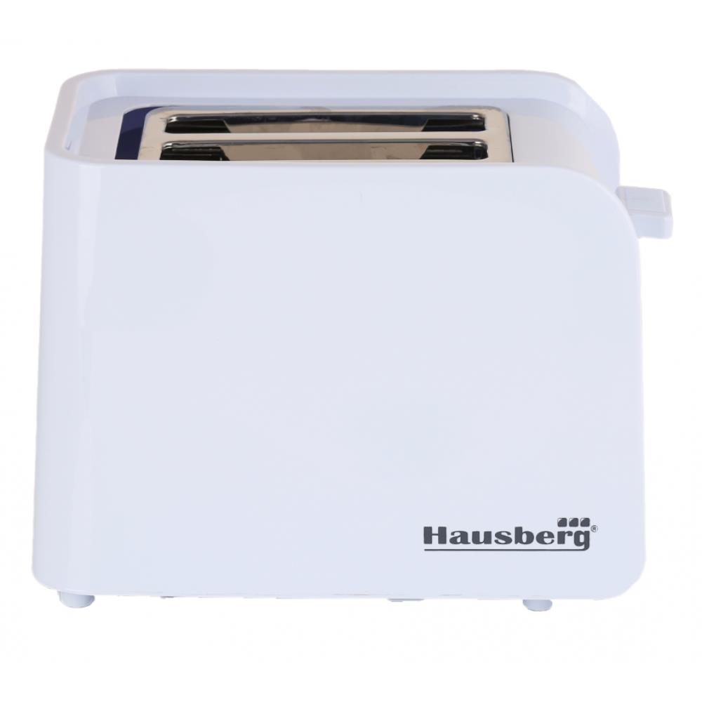 Prajitor de paine Hausberg HB-195A, 750 W, 2 felii, functie decongelare, functie reincalzire, 6 trepte putere, Alb
