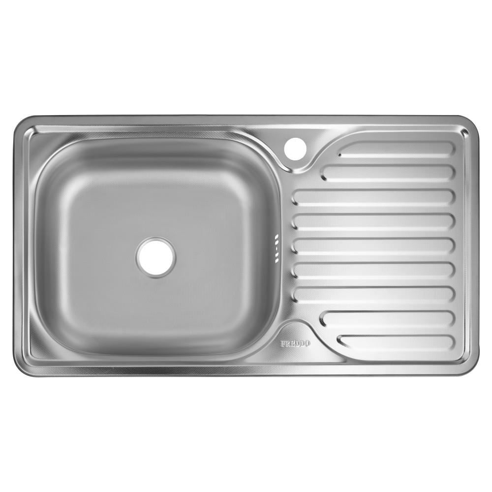 Chiuveta pentru bucatarie Freddo SN8002S, Cuva stanga, Finisaj anticalcar, 76 x 42 cm, Inox