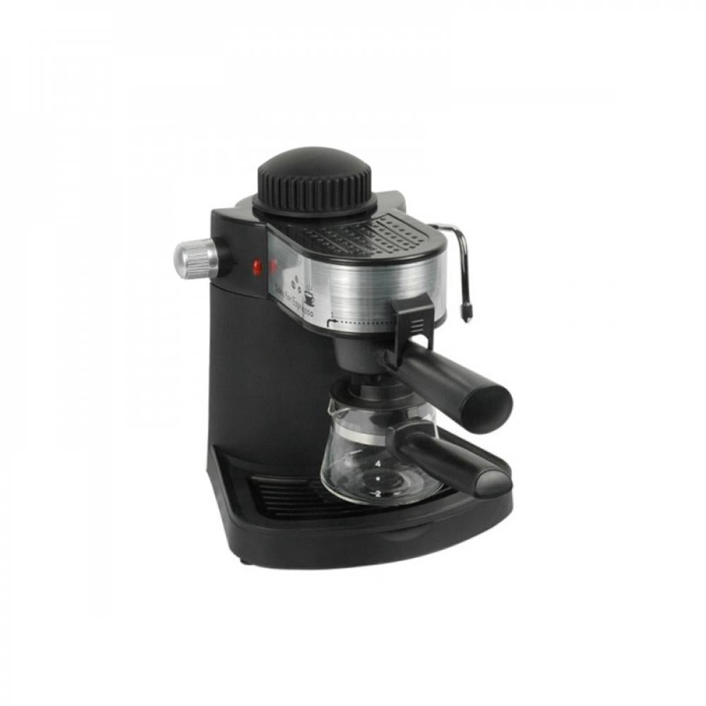 Espressor cafea Hausberg HB3715- 650 W- 3.5 Bar- 4 cesti- Negru/Argintiu