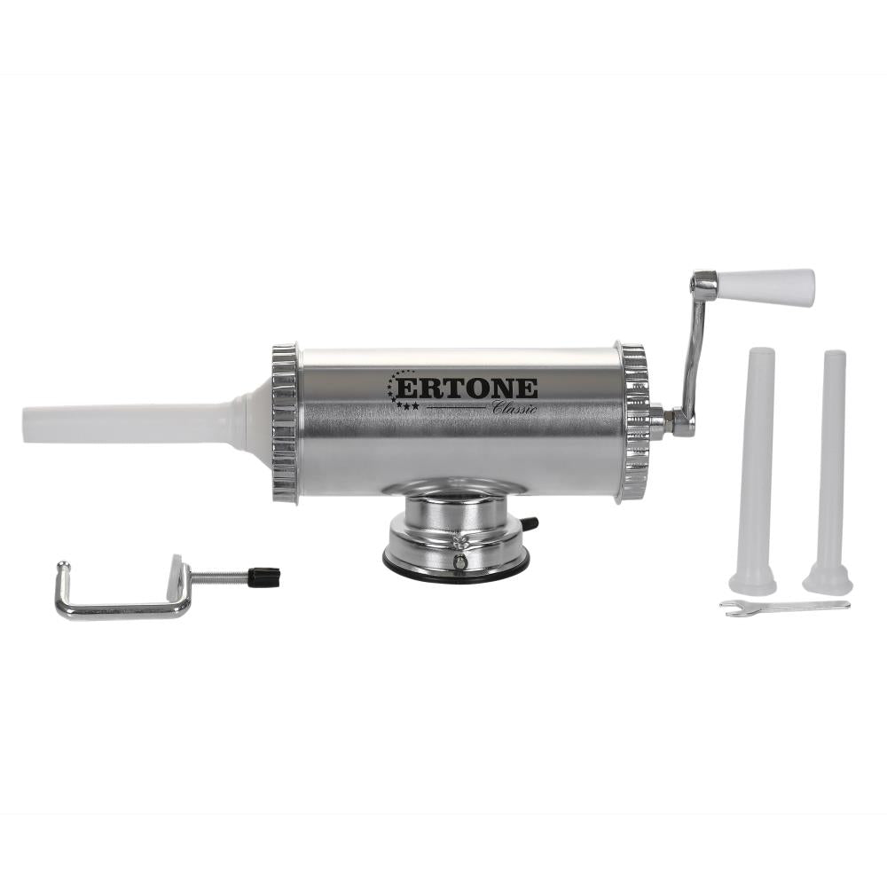 Aparat cu sprit pentru prepararea carnatilor ERTONE MN-485, capacitate 2.5 Kg, Inox