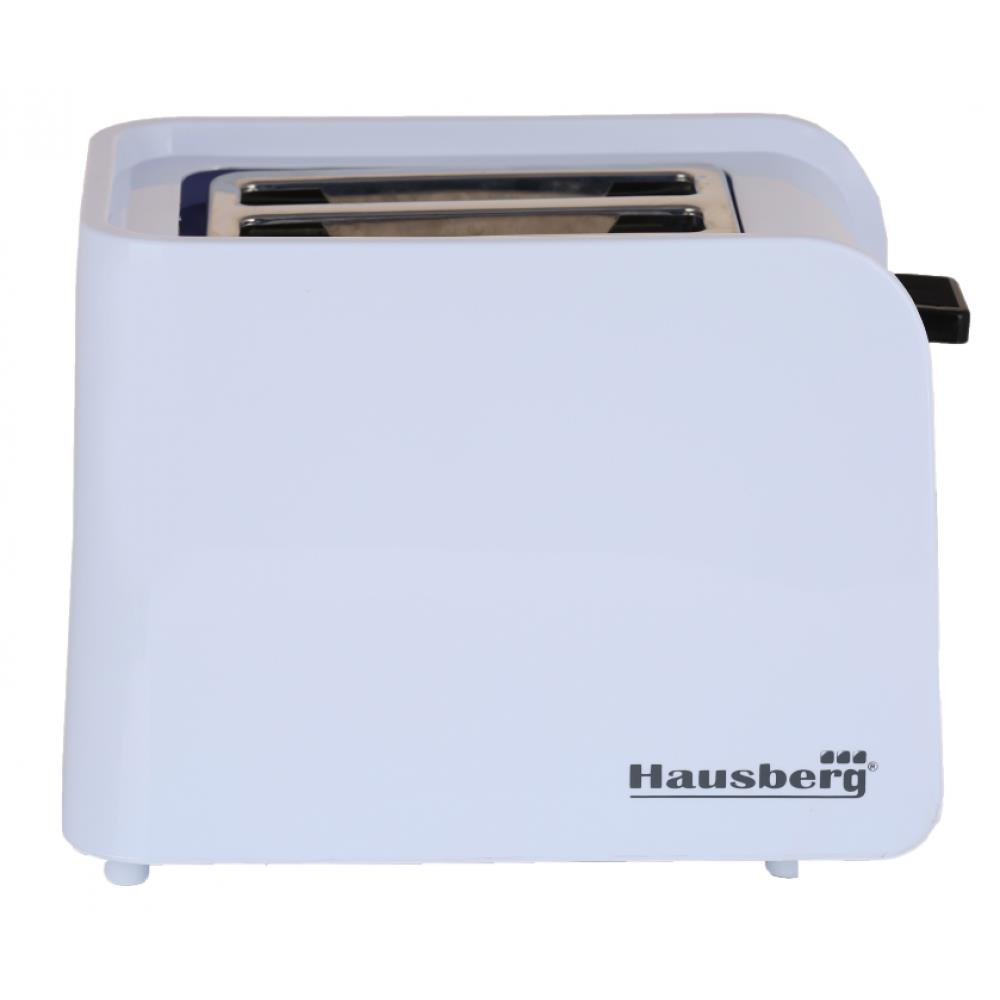 Prajitor de paine Hausberg HB-195NG, 750 W, 2 felii, functie decongelare, functie reincalzire, 6 trepte putere, alb/negru