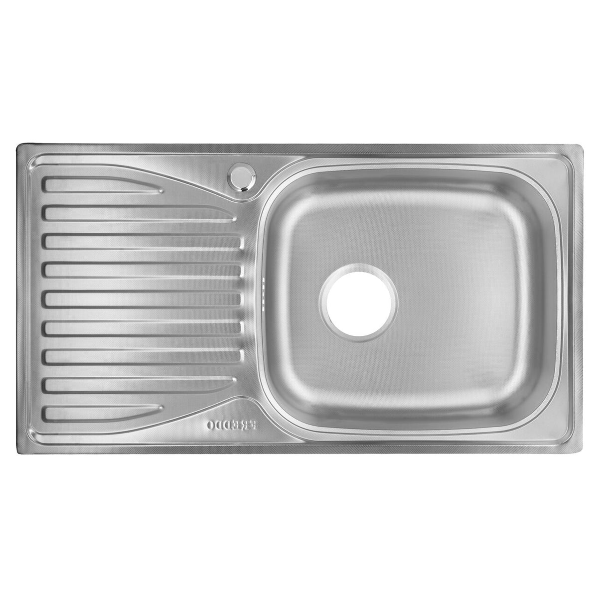 Chiuveta inox Freddo SN9019D, pentru blat, finisaj satinat, cuva dreapta, scurgere Q32, 43.5 x 76 cm, adancime 15 cm