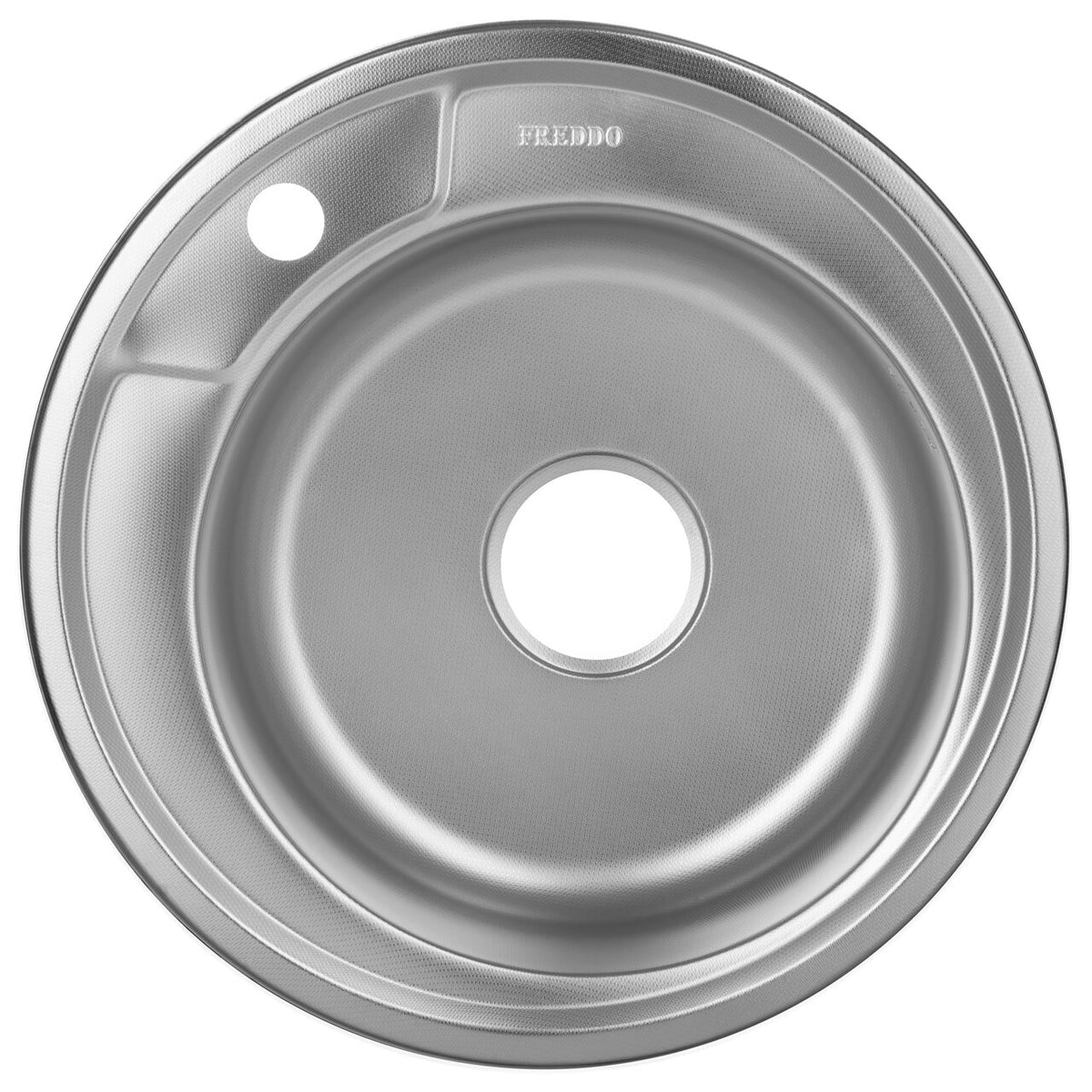 Chiuveta Inox Freddo SN7000/Q90, pentru blat Q90, rotunda, anticalcar, diametru 49 cm, adancime 17 cm