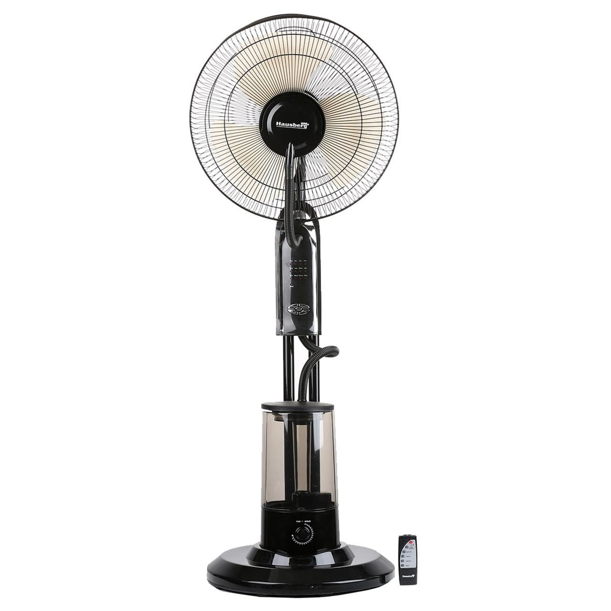Ventilator cu pulverizare apa si umidificare HAUSBERG HB5600NG, 90W, 300 ml/h, 3 viteze, timer, telecomanda