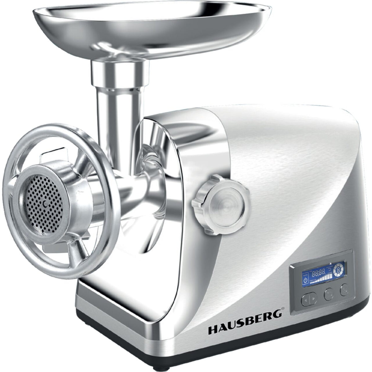 Masina tocat Hausberg HB-3455, 3500W, 2Kg/min, Impingator legume, Carcasa aluminiu, Motor cupru