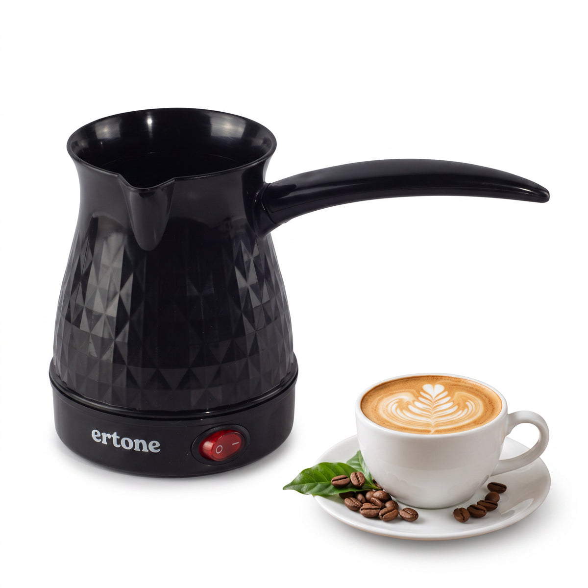 Ibric electric pentru cafea turceasca ERTONE ERT940NG, 0.35L, 600W, baza 360°
