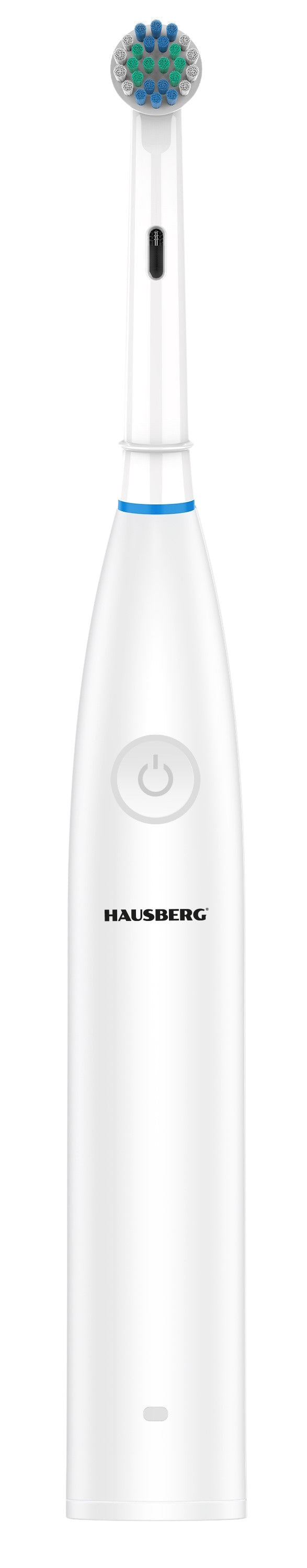 Periuță de dinți electrică reîncărcabilă Hausberg HB-374AB, Micro-vibrații 22.000 rot/min, 6 moduri, IP67, USB-C, 5 capete incluse, Albă