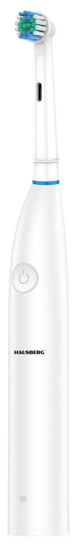 Periuță de dinți electrică reîncărcabilă Hausberg HB-374AB, Micro-vibrații 22.000 rot/min, 6 moduri, IP67, USB-C, 5 capete incluse, Albă