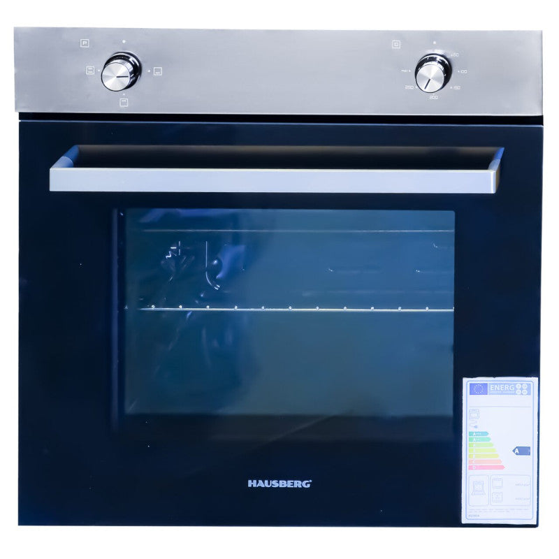 Cuptor incorporabil Electric HAUSBERG HB-8061IN, 2225W, 77 litri, usa cu sticla dubla, 4 functii, 2 tavi + 1 gratar, Clasa A, Inox