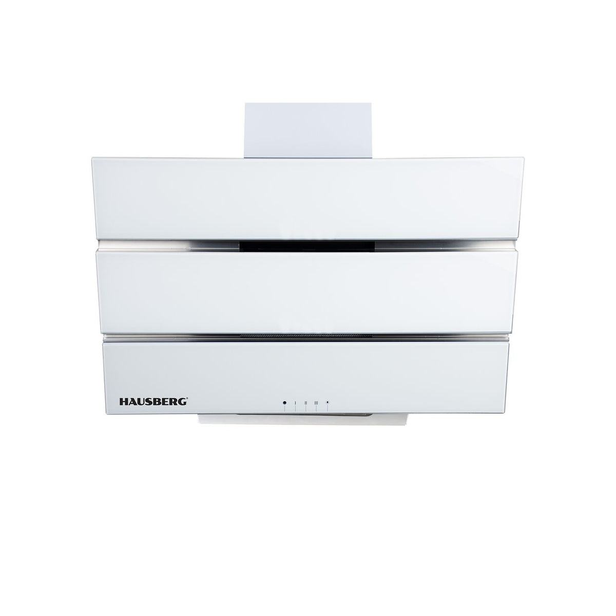 Hota incorporabila decorative HAUSBERG HB-1820AB, 112W, Corp din Sticla, LED, Putere de absorbtie 450 m3/h, 60 cm, Alb