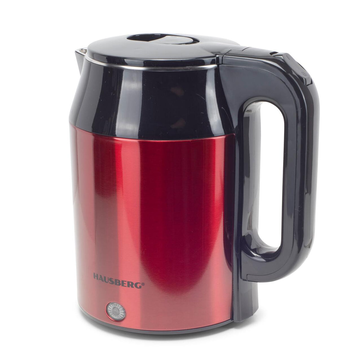 Cana electrica fierbator HAUSBERG HB-3623RS, 1500 - 1800W, capacitate 2.2L, oprire automata, indicator luminous, Rosu-Negru