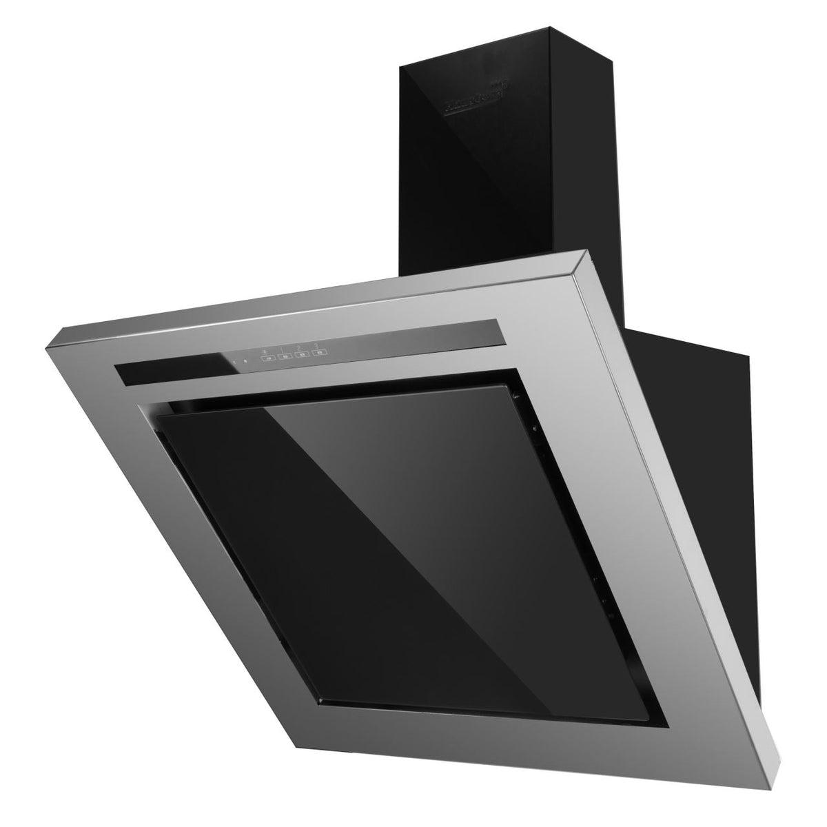 Hota incorporabila decorativa Hausberg HB-1255, Putere de absorbtie 650 m3/h, 1 motor, 60 cm, Negru/Argintiu