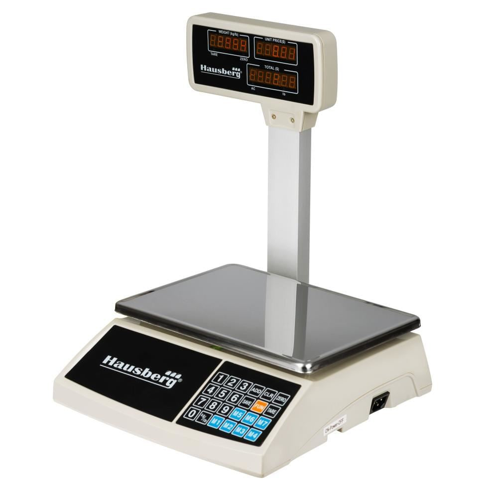 Cantar electronic Hausberg HB6051, Afisaj LCD luminos, Capacitate 30kg