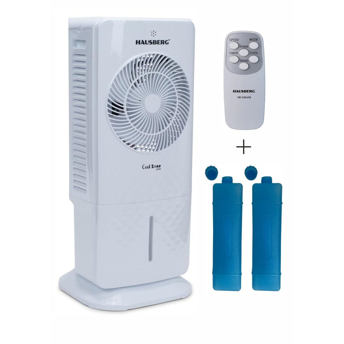 Racitor de aer portabil Hausberg HB-5964AB, 65W, 5.5L, 3 viteze, 5 programe, 3 moduri, oscilatie 40°, temporizator 12h, LED, telecomanda