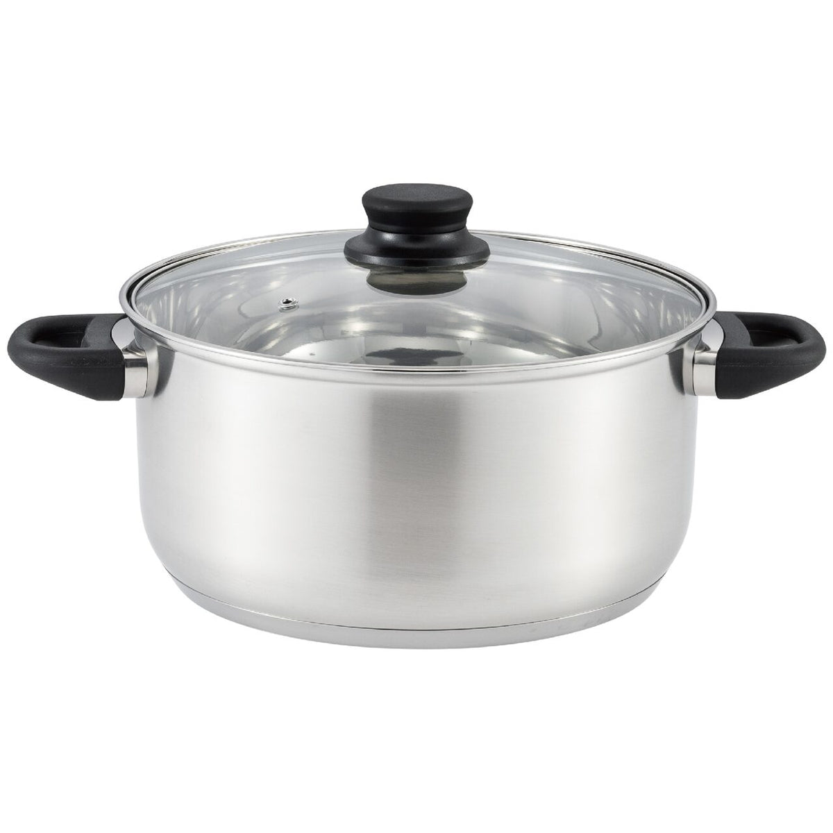 Oala inox 22cm HAUSBERG HB-H EKO 782 cu capac sticla inductie