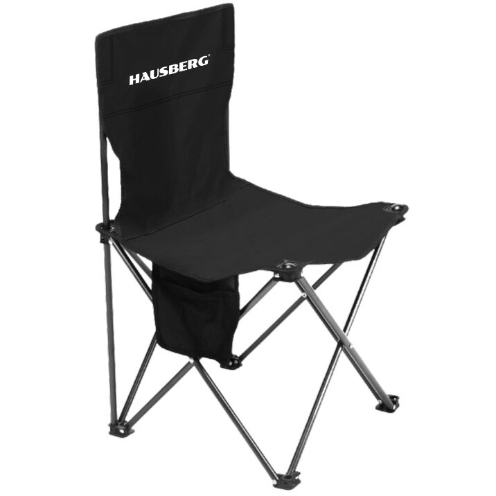Scaun camping pliabil Hausberg HB-G002, negru, cu husa transport