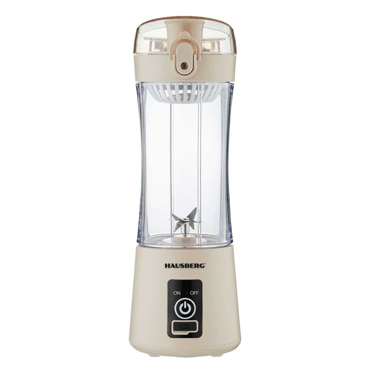 Blender portabil pentru smoothie 350ML Hausberg HB7670BEJ