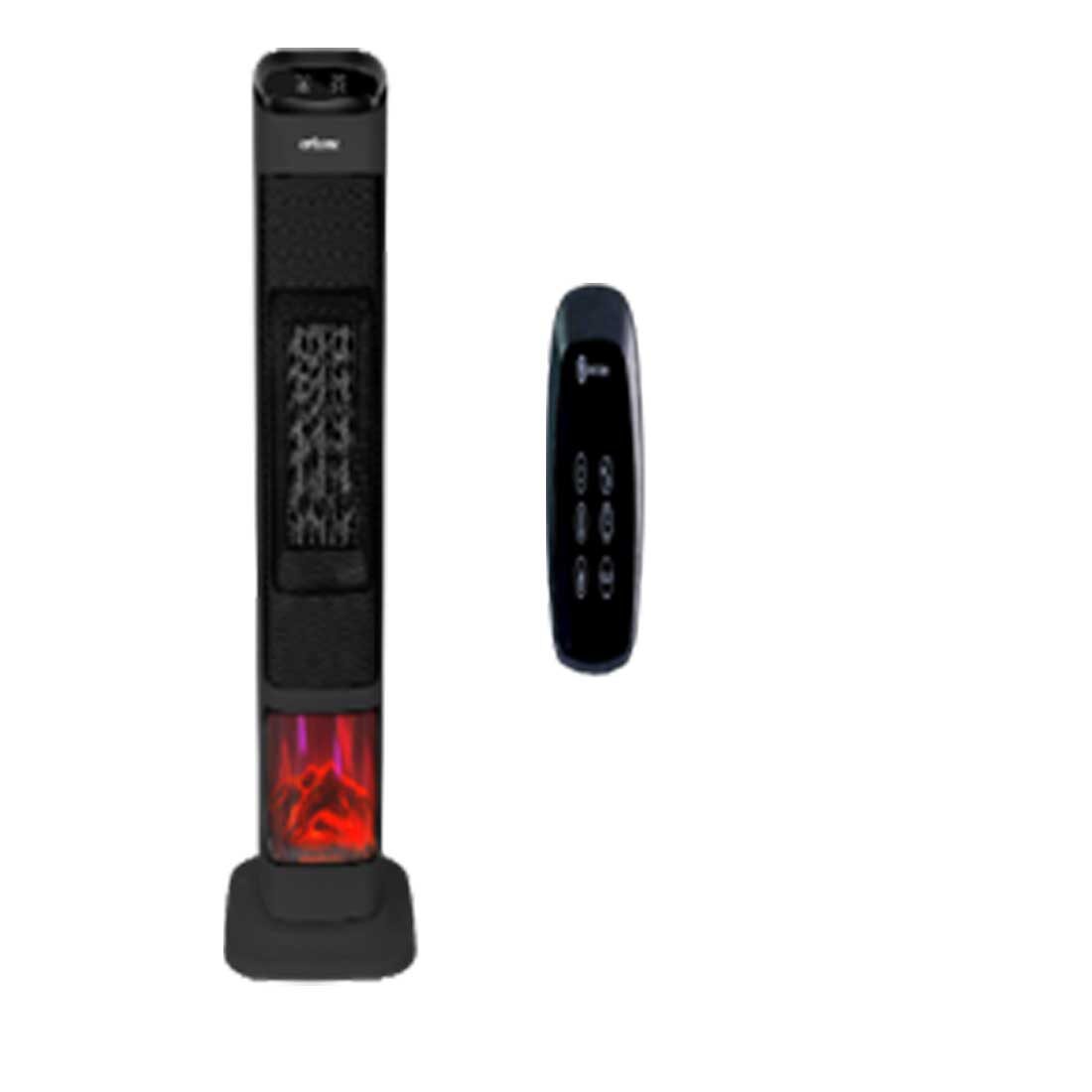 Șemineu electric turn cu ventilator Ertone ERT-266NG, 2000W, afișaj LED și telecomandă