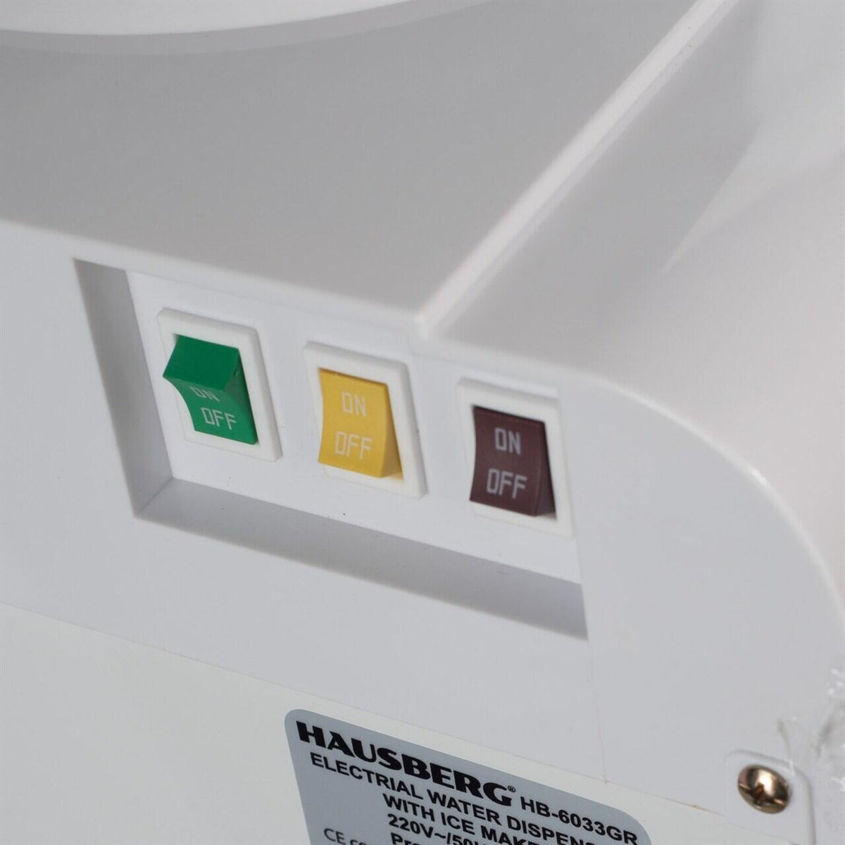 Dozator de Apă cu Aparat de Făcut Gheață Hausberg HB-6033, 650W, 3 Robinete, Răcire Compresor, Gheață 15kg/24h, Argintiu/Negru