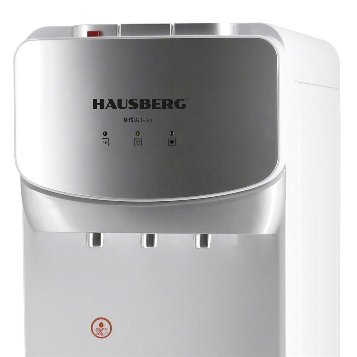 Dozator de Apă cu Aparat de Făcut Gheață Hausberg HB-6033, 650W, 3 Robinete, Răcire Compresor, Gheață 15kg/24h, Argintiu/Negru