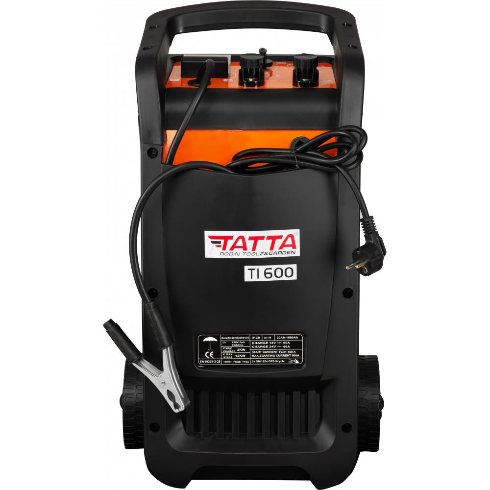 Robot de pornire auto Tatta TI600 Profesional, curent de incarcare max 50A, curent pornire 540A, putere 2.0 KW