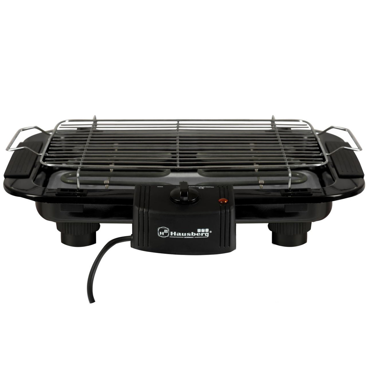 Gratar electric Hausberg HB530, 2000W, 48 X 35.5 cm, Termostat, Negru