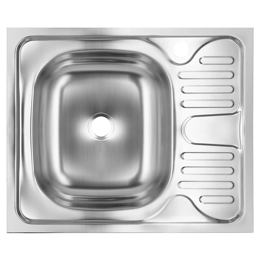 Chiuveta bucatarie pentru masca SANITEC S402S, 60x50 cm, Cuva Stanga, 0.4 mm, Inox