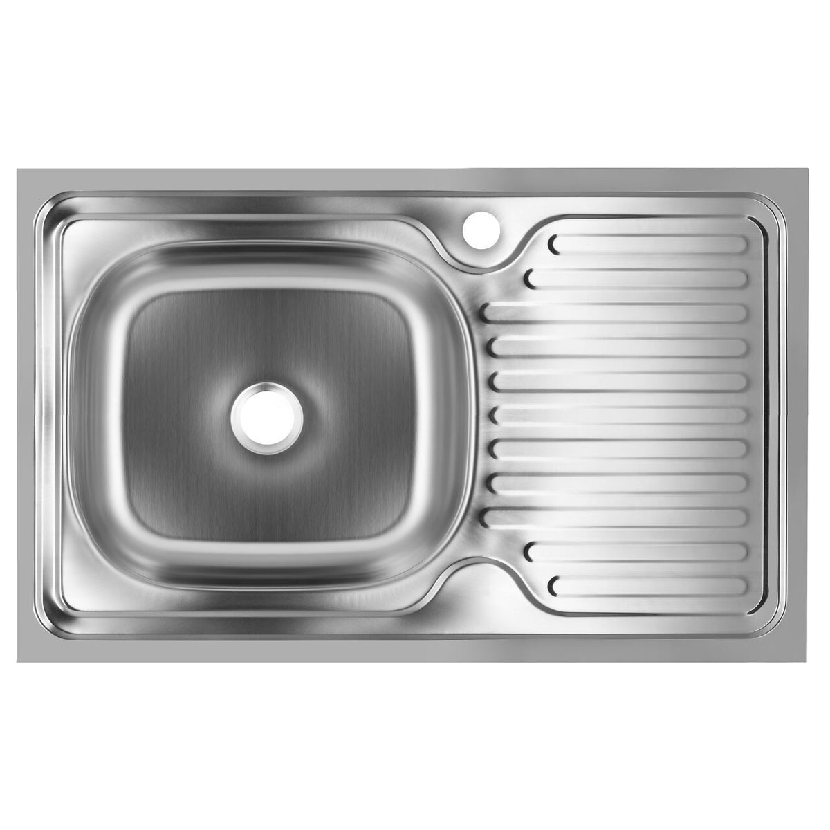Chiuveta bucatarie pentru masca SANITEC EC-416/S- cuva stanga- 80x50 cm- 0.6 mm- Inox