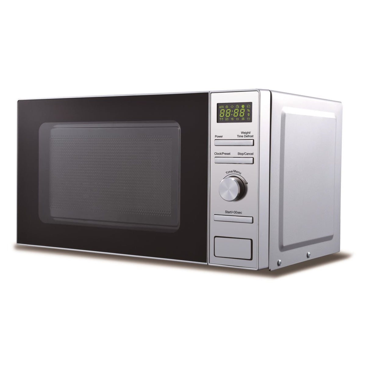 Cuptor cu microunde Hausberg HB-8004, 1200W, 6 trepte de putere, 20L, control digital, Argintiu