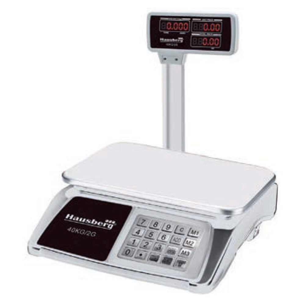 Cantar electronic comercial HAUSBERG HB-6062, ecran dublu, 40kg