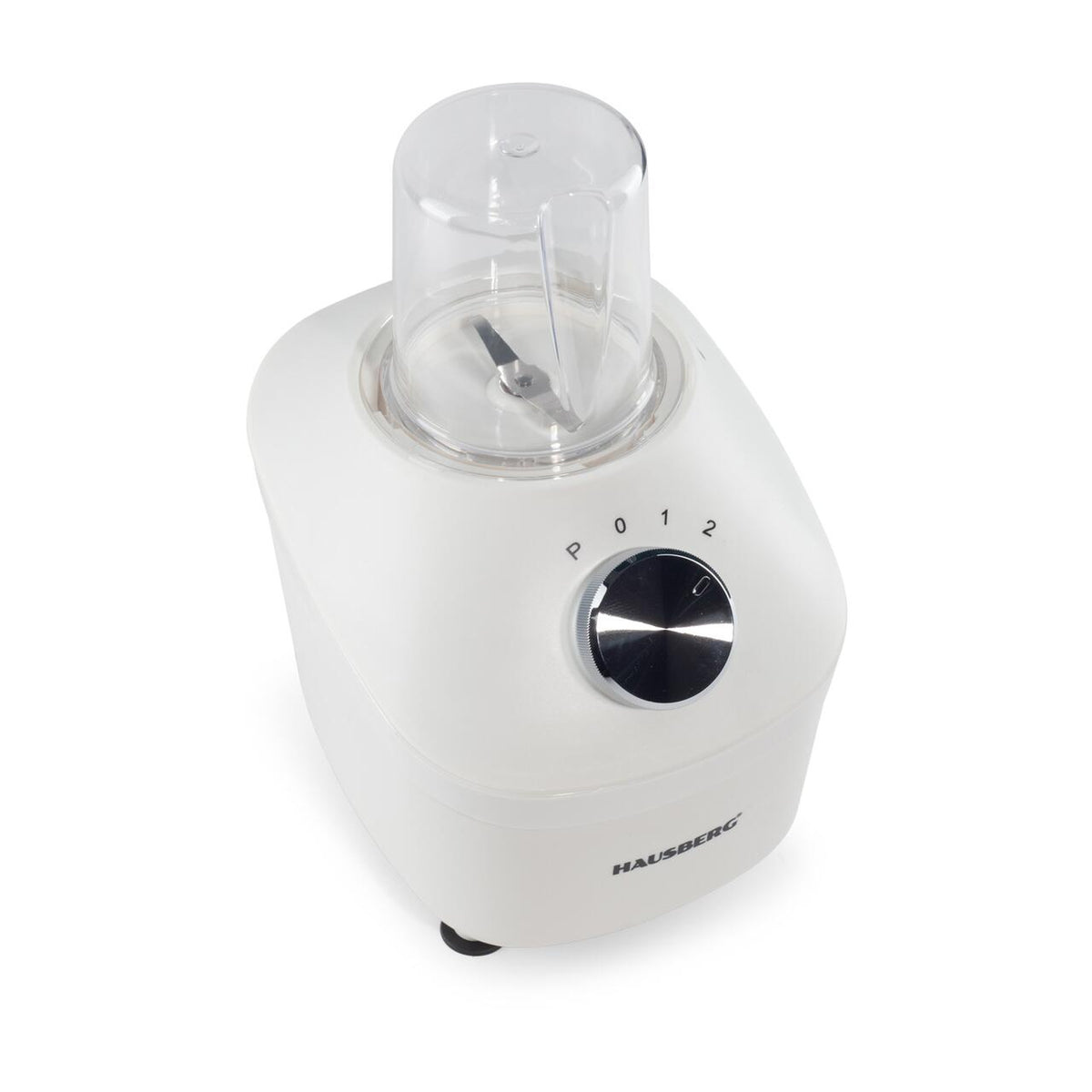 Blender 2 în 1 Hausberg HB-7771AB cu râșniță, 300W, bol plastic 1.75 L, 2 viteze + Pulse, lame inox