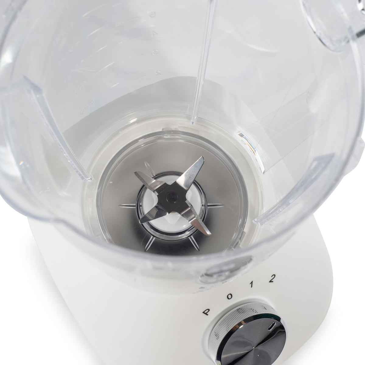 Blender 2 în 1 Hausberg HB-7771AB cu râșniță, 300W, bol plastic 1.75 L, 2 viteze + Pulse, lame inox