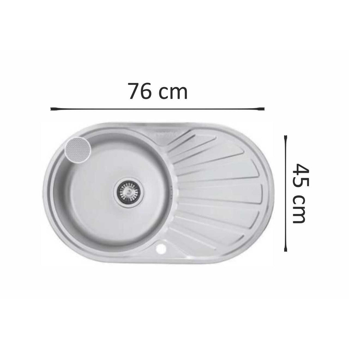Chiuveta Freddo SN 9004D, 76X45cm, dreapta, Anticalcar, Inox