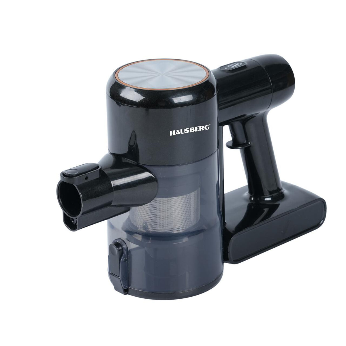 Aspirator Vertical Fără Fir Hausberg HB-2018NG 2-în-1 cu Mop, 16 KPa, Autonomie 45 Min, Filtru HEPA, Negru/Gri