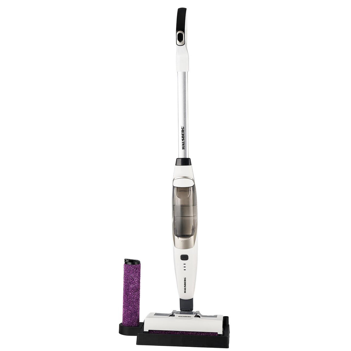 Aparat de Curățat Suprafețe cu Abur Hausberg HB-2881AB, 1500W, 0.5 Bar, Rezervor 600ml, 2 Viteze, Cablu 4.7m, Stație Stocare și 2 Role Incluse