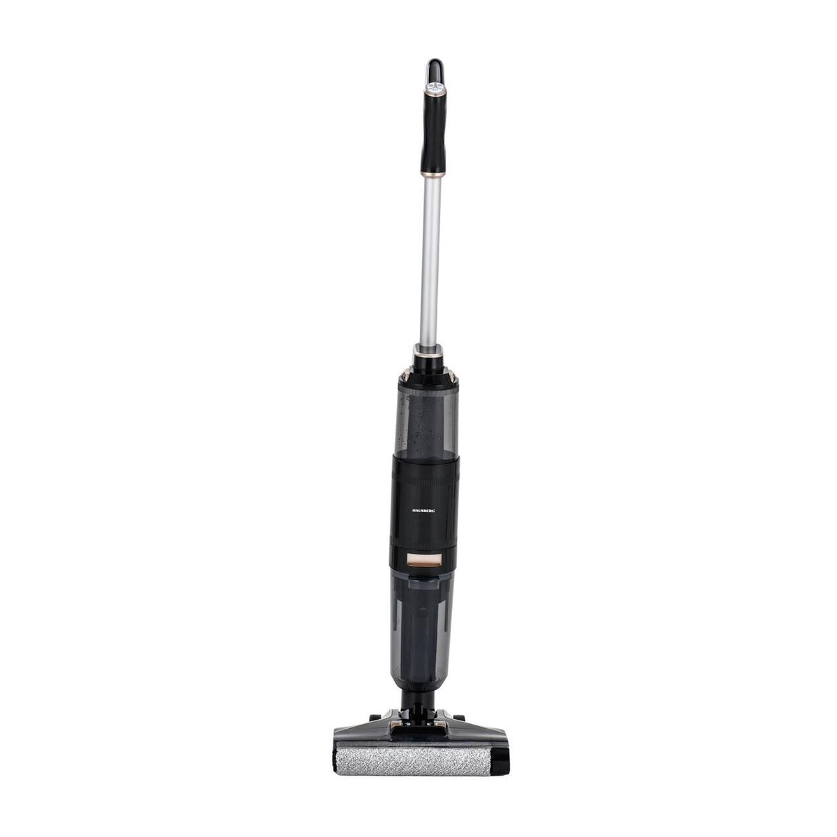 Aparat de curățat pardoseli cu acumulator Hausberg HB-2886NG, 120W, Autonomie 25 min, Rezervor apă curată 600ml, Ecran LED, Filtru HEPA