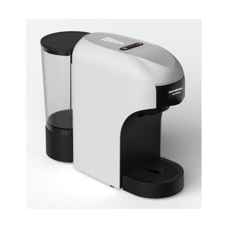 Espressor 4 in 1 Multi-Capsule HAUSBERG HB-3735AB, 1400 W, 20 bari, functie eco, capacitate rezervor 850 ml, Alb-Negru
