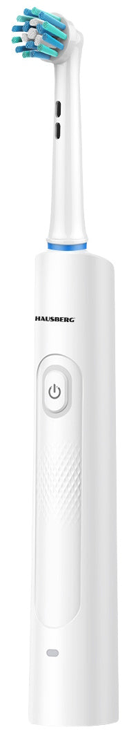 Periuță de dinți electrică reîncărcabilă Hausberg HB-375AB, 7500 rot/min, 3 moduri, Huse/Trusă transport, IP67, USB-C, 10 capete (9+1), Albă