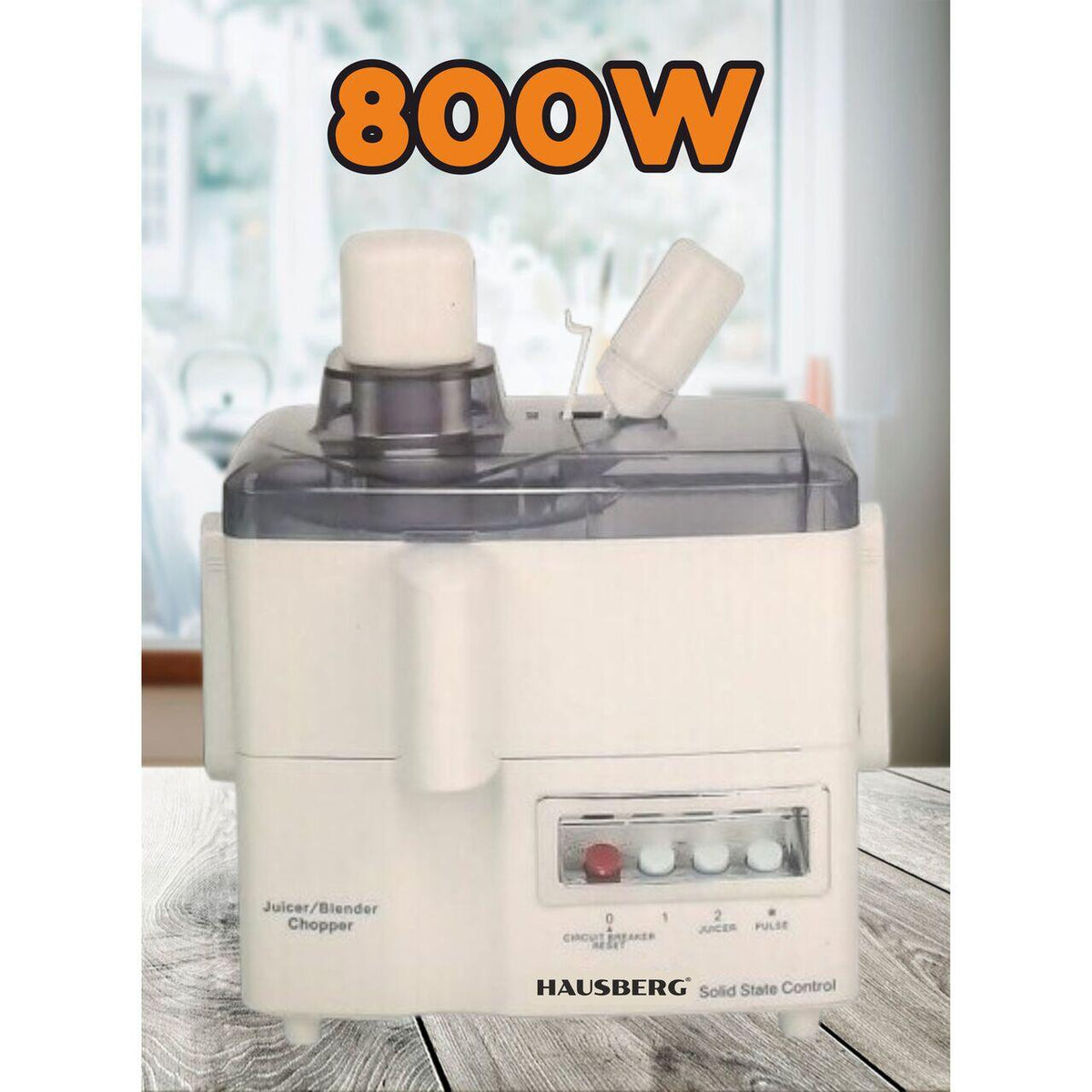 Robot De Bucatarie Multifunctional Hausberg HB-7520, 800W, 3 Viteze