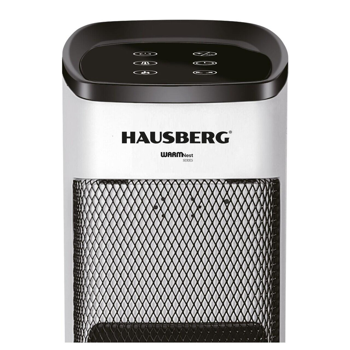 Semineu Electric Digital HAUSBERG HB-8219AB, 2000W, efect de flacara 3D, incalzire ceramica PTC, Telecomanda, Afisaj LED