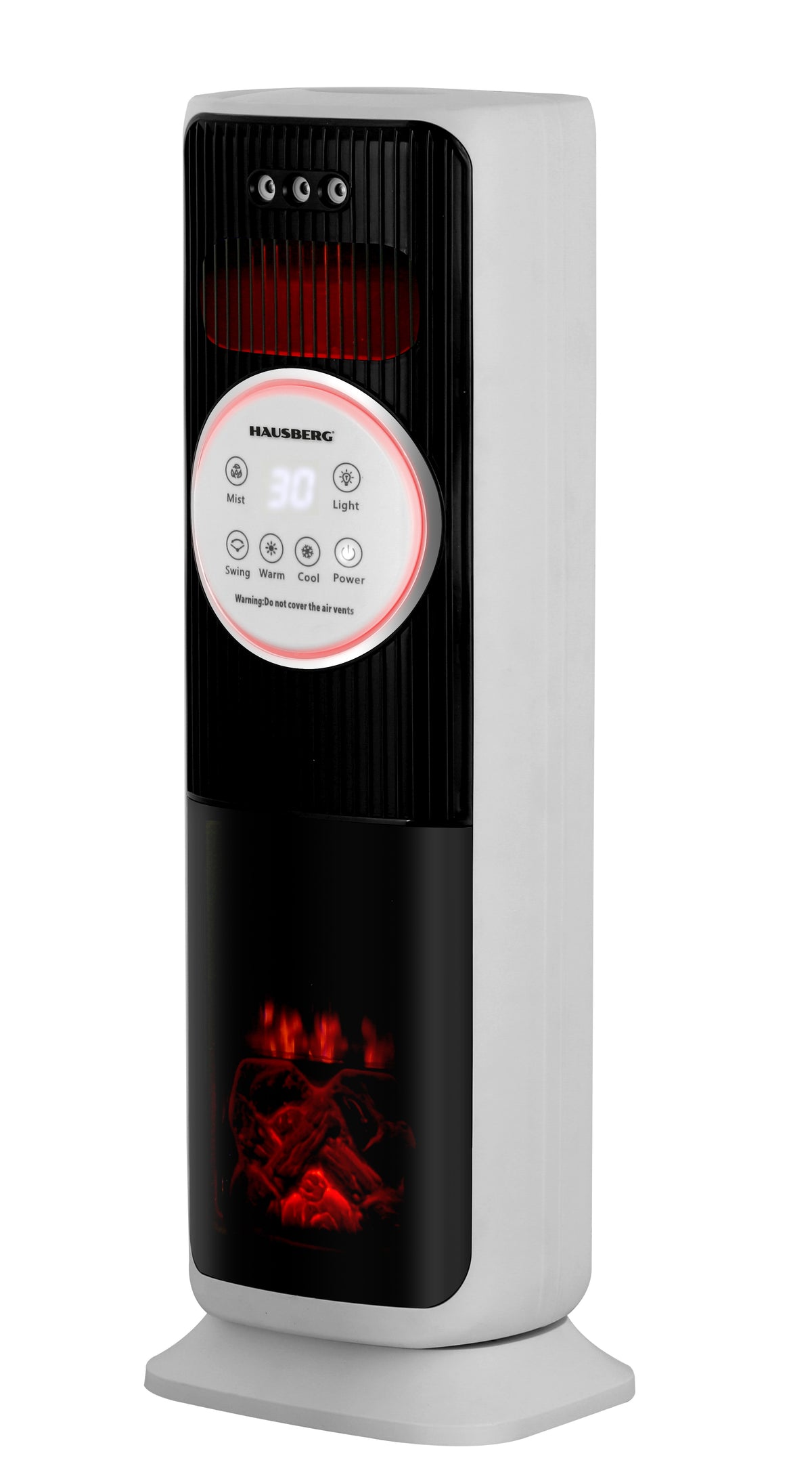 Radiator digital tip turn, cu ventilatie si efect de flacara, Hausberg HB-8233NG