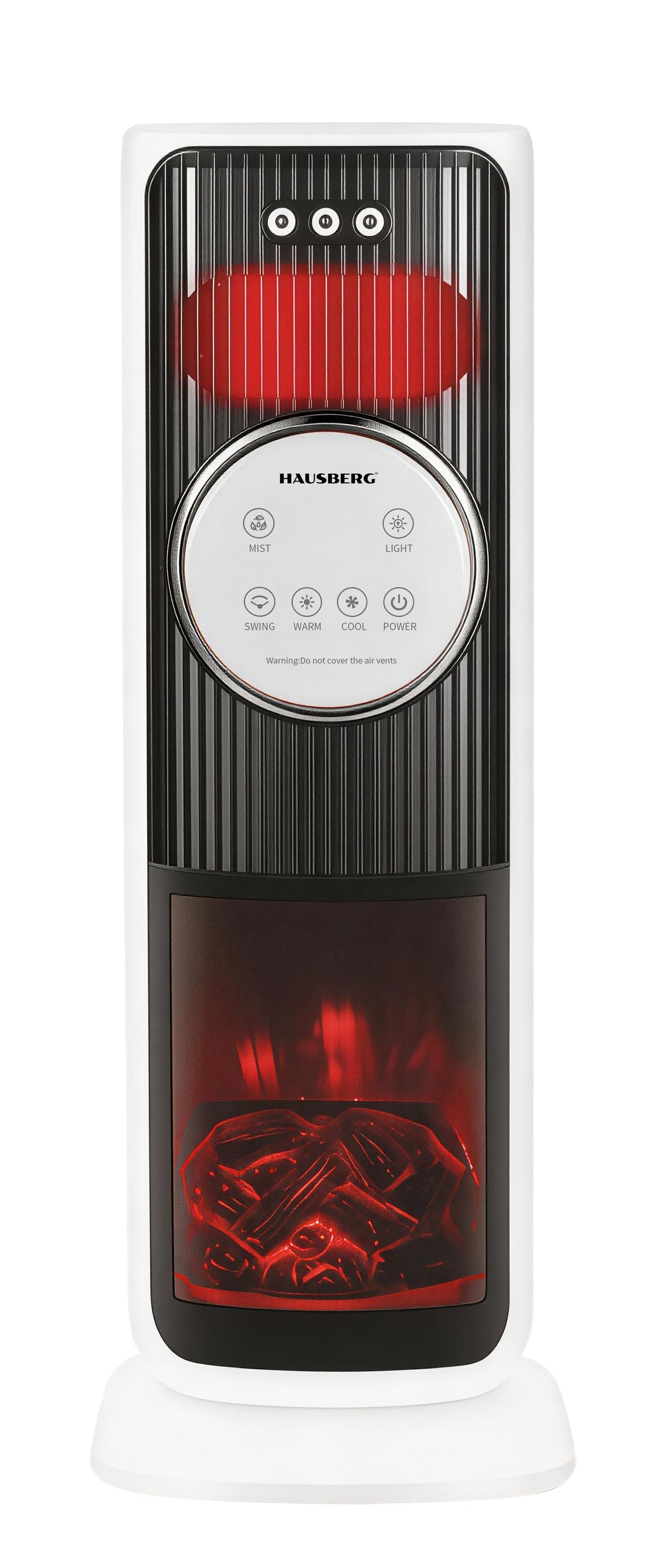 Radiator digital tip turn, cu ventilatie si efect de flacara, Hausberg HB-8233NG