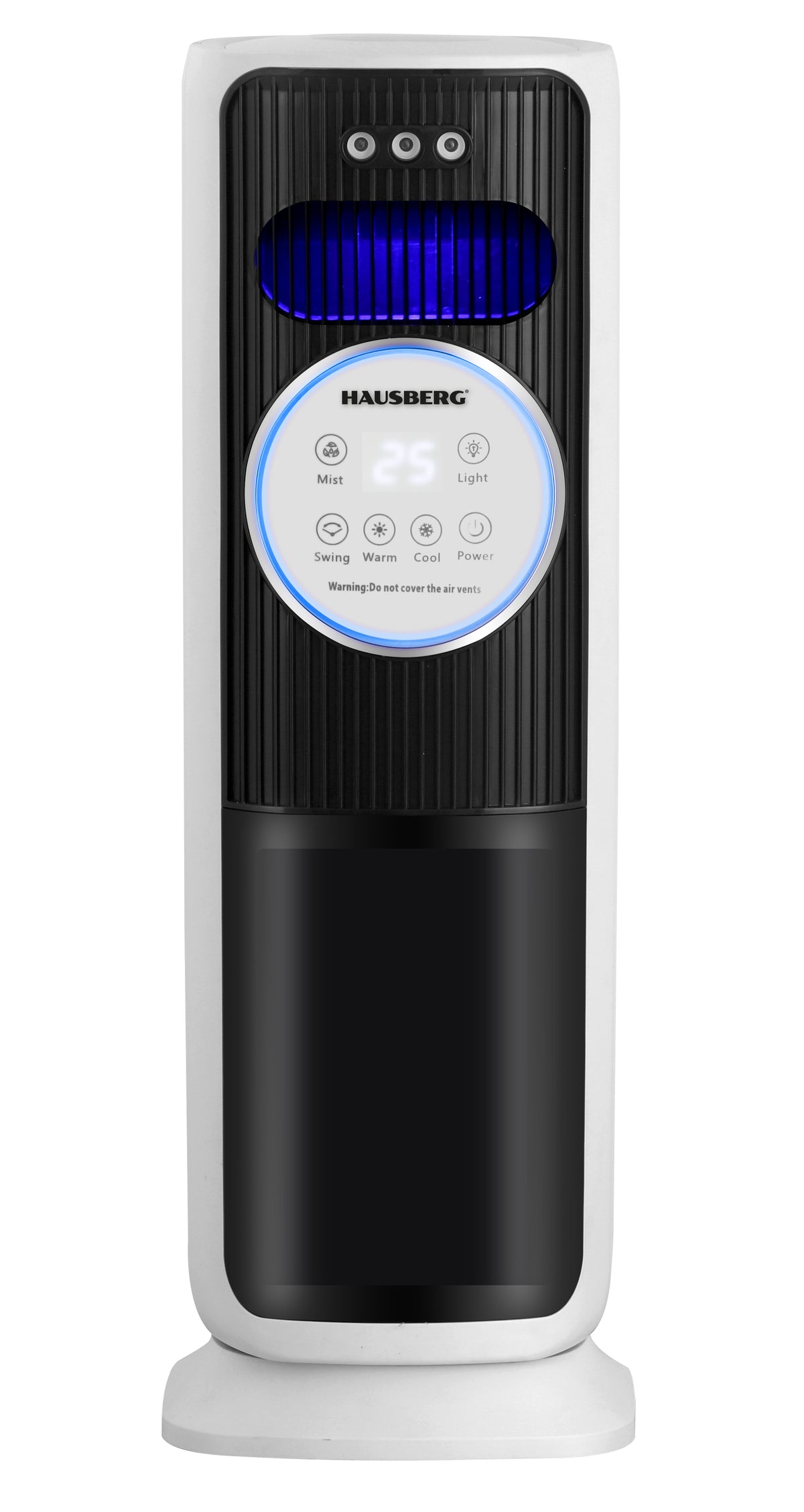 Radiator digital tip turn, cu ventilatie si efect de flacara, Hausberg HB-8233NG
